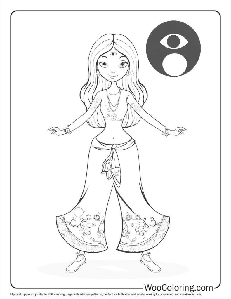 100  Hippie coloring pages  Free PDF To Print  - 68
