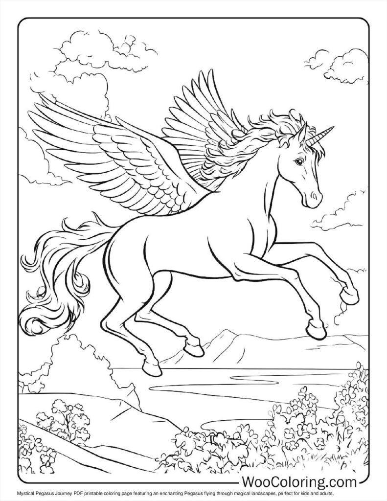 100  Pegasus coloring pages  Free PDF To Print  - 6