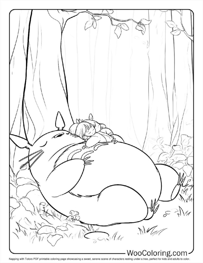 100  Totoro coloring pages  Free PDF To Print  - 10