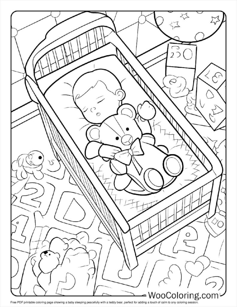 100  Baby coloring pages  Free PDF To Print  - 69