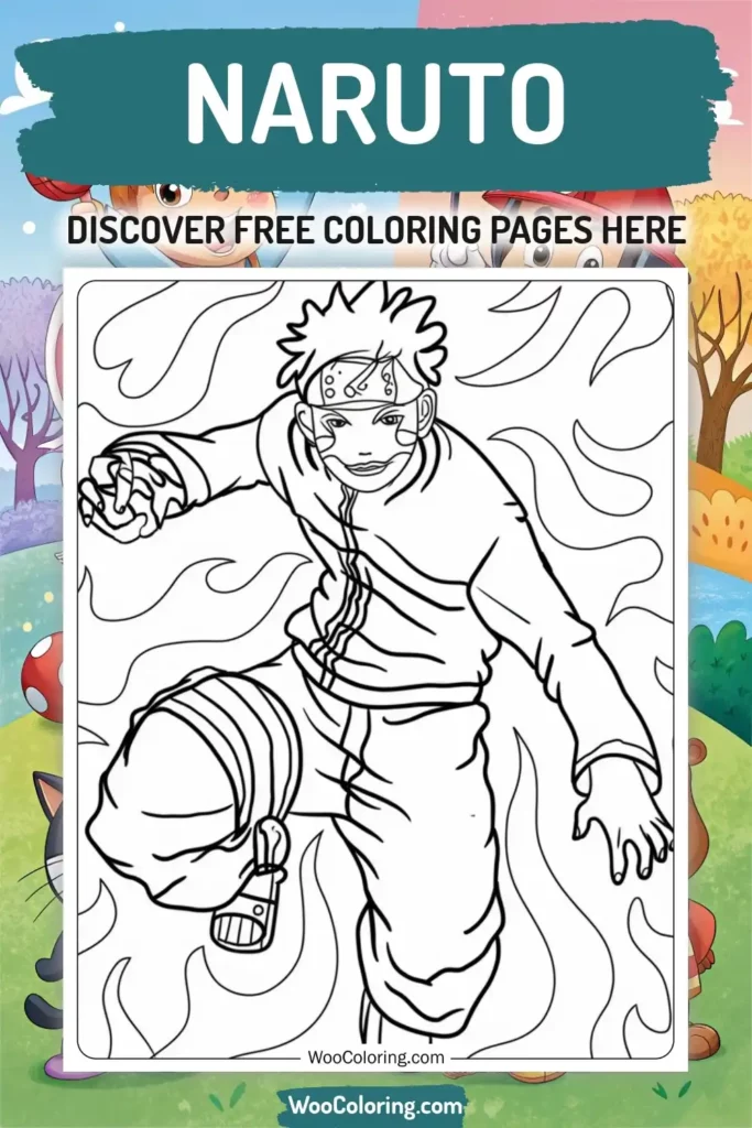 Naruto coloring pages designs from TV Show