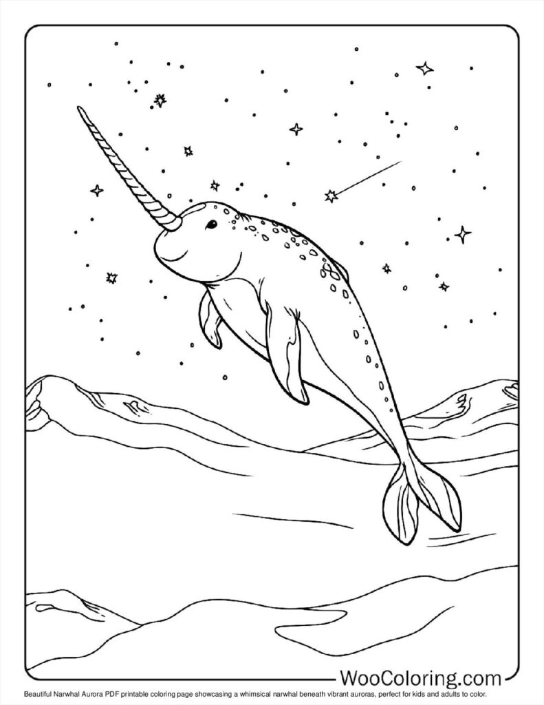 100  Narwhal coloring pages  Free PDF To Print  - 40