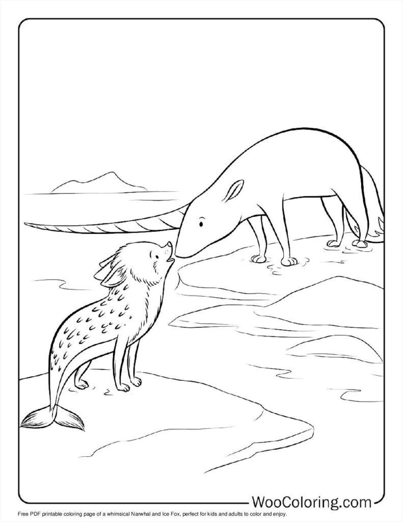 100  Narwhal coloring pages  Free PDF To Print  - 7