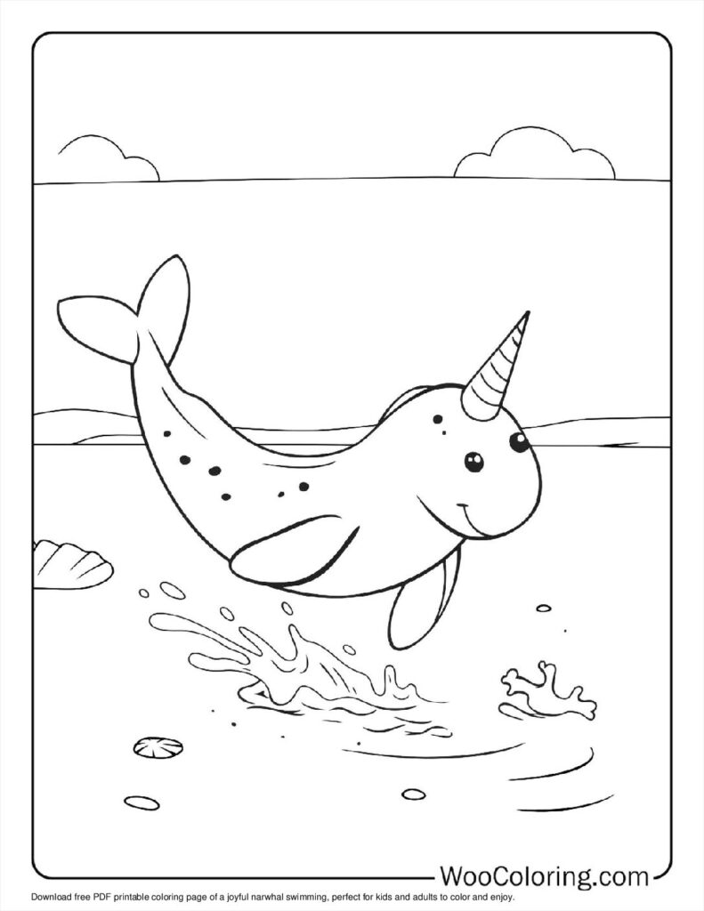 100  Narwhal coloring pages  Free PDF To Print  - 25