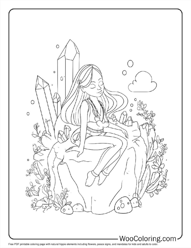 100  Hippie coloring pages  Free PDF To Print  - 58