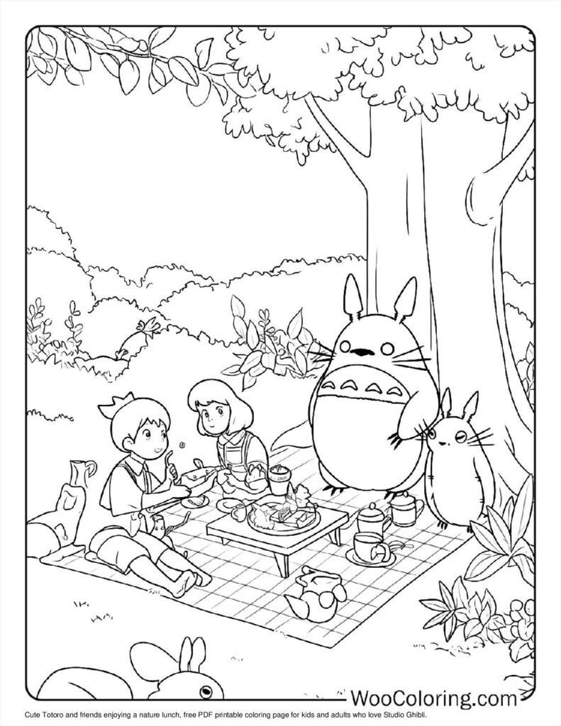 100  Totoro coloring pages  Free PDF To Print  - 88