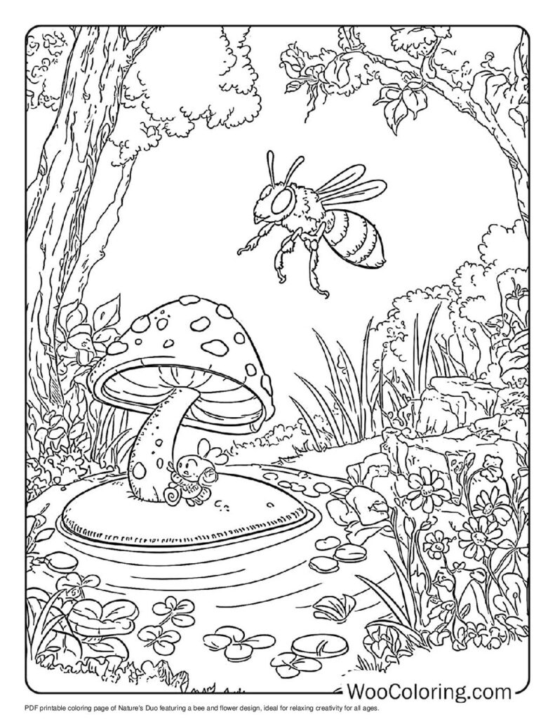 Nature's Duo Coloring Page