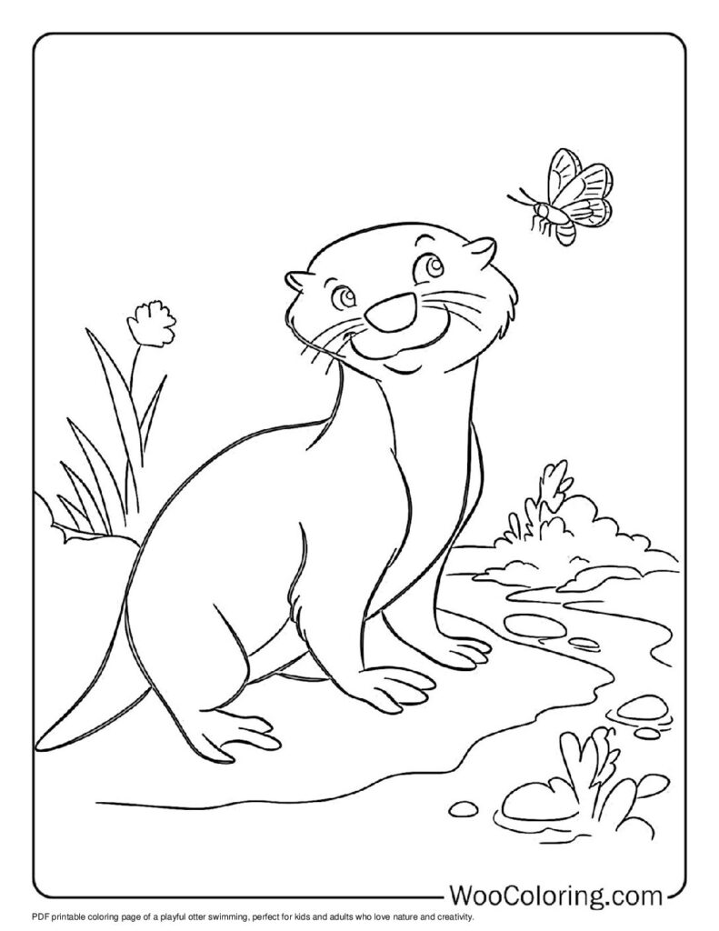 100  Otter coloring pages  Free PDF To Print  - 6