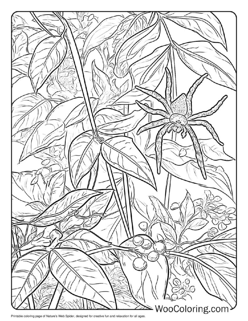 100  Spider coloring pages  Free PDF To Print  - 23