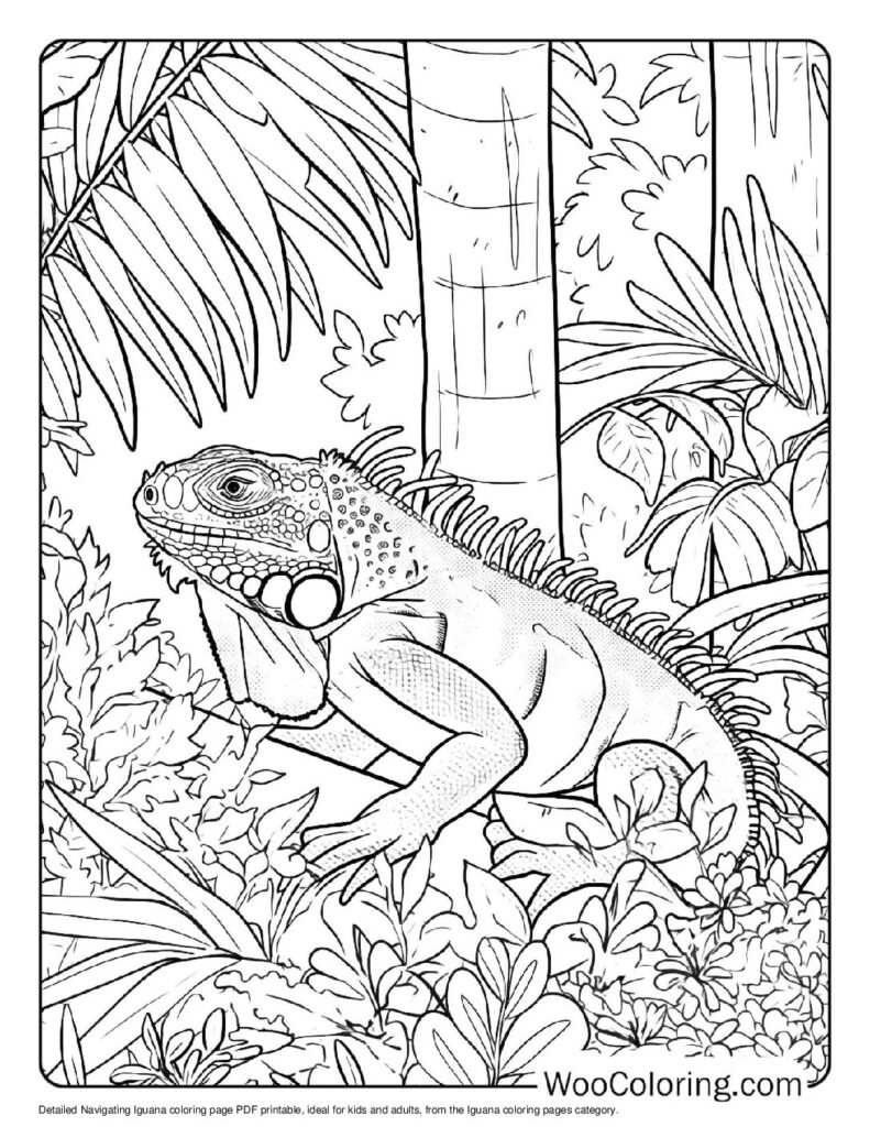 100 Iguana coloring pages Free PDF To Print - 72