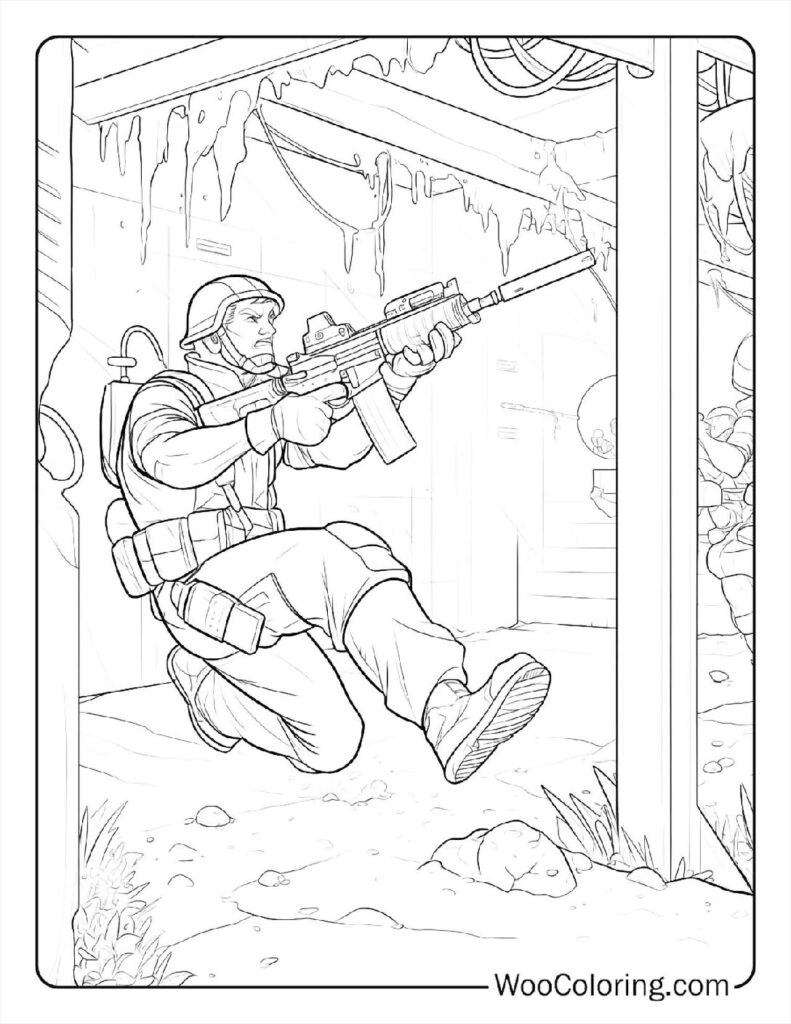 Nazi Base Infiltration Coloring Page For Kids