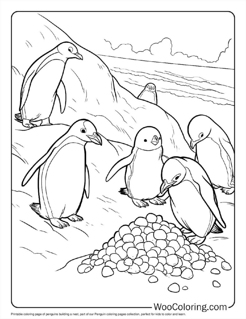 100  Penguin coloring pages  Free PDF To Print  - 80
