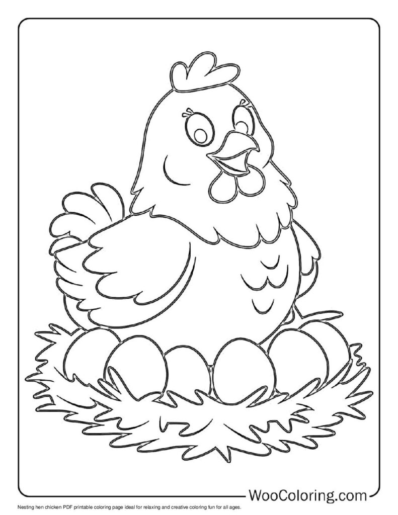 100  Chicken coloring pages  Free PDF To Print  - 31