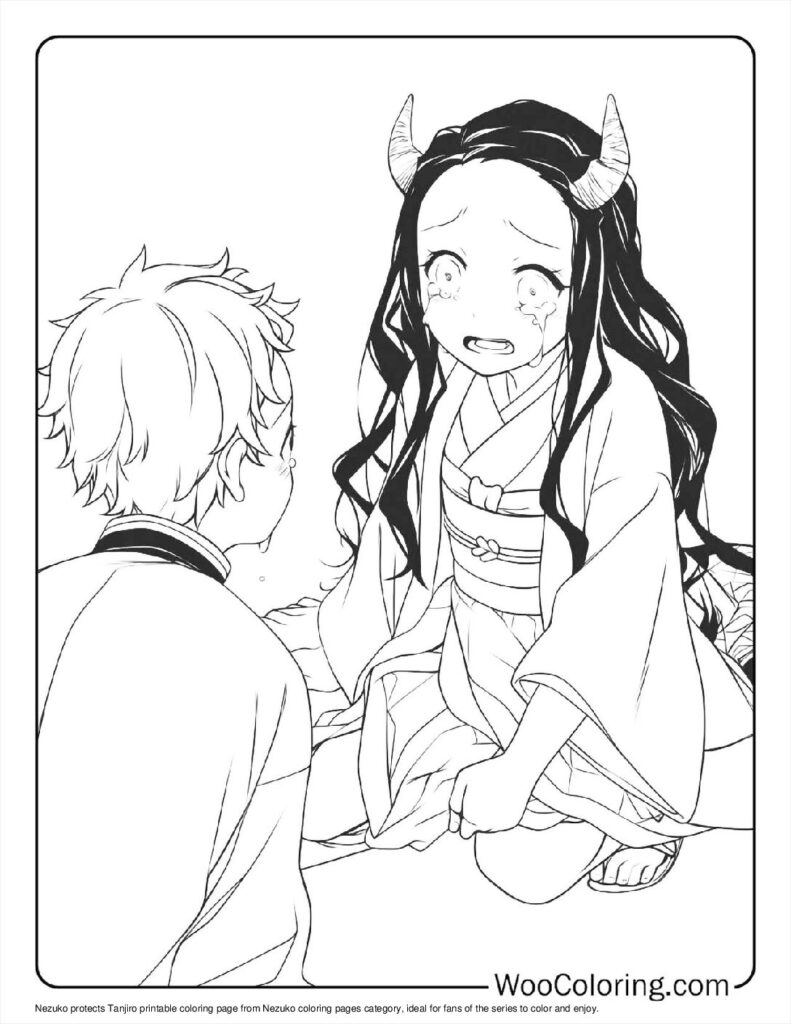 100  Nezuko coloring pages  Free PDF To Print  - 98