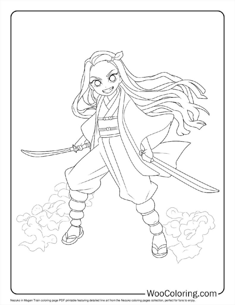 100  Nezuko coloring pages  Free PDF To Print  - 91