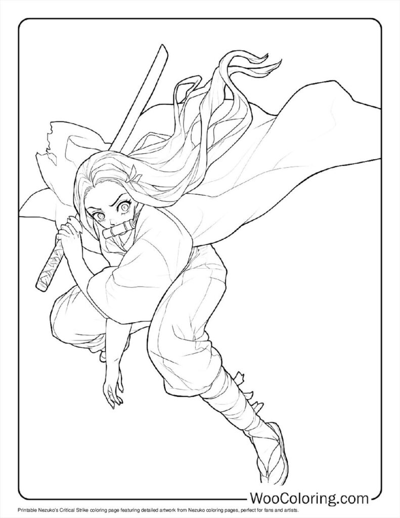 100  Nezuko coloring pages  Free PDF To Print  - 81