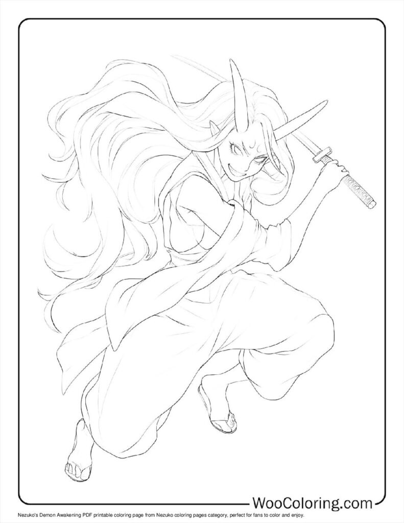 100  Nezuko coloring pages  Free PDF To Print  - 66