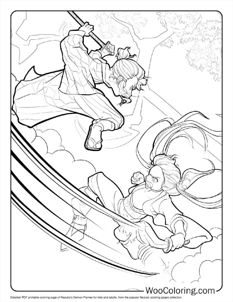 100  Nezuko coloring pages  Free PDF To Print  - 46