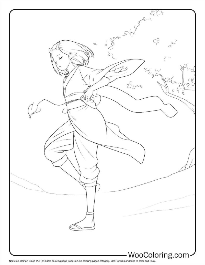 100  Nezuko coloring pages  Free PDF To Print  - 32