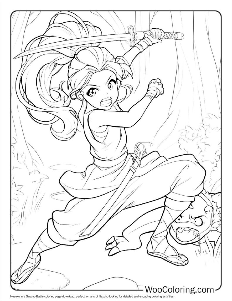 100  Nezuko coloring pages  Free PDF To Print  - 66