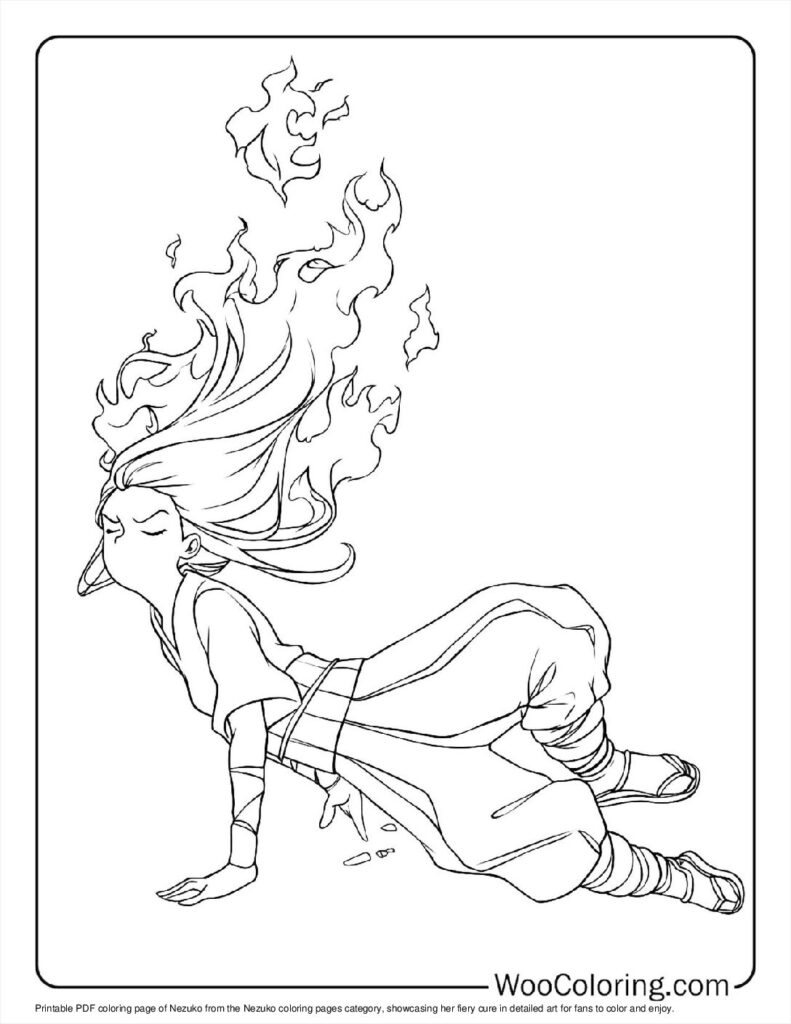 100  Nezuko coloring pages  Free PDF To Print  - 9