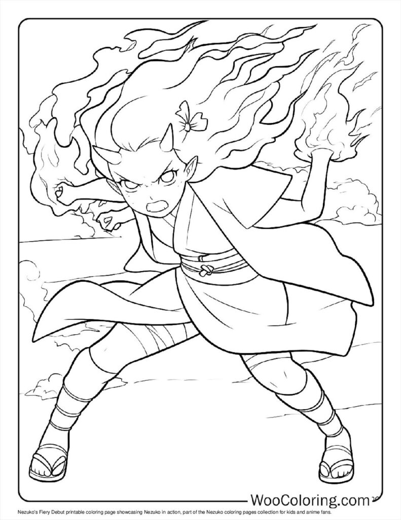 100  Nezuko coloring pages  Free PDF To Print  - 27