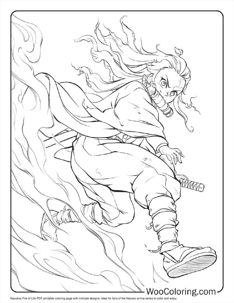 100  Nezuko coloring pages  Free PDF To Print  - 17