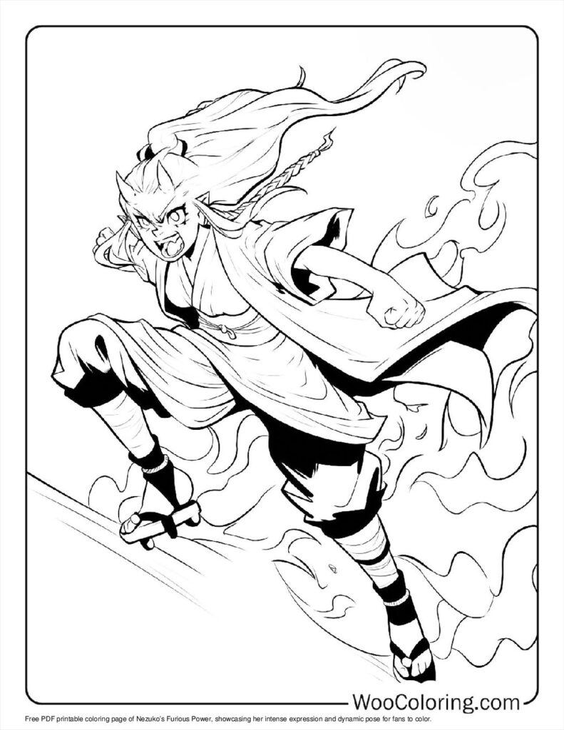 100  Nezuko coloring pages  Free PDF To Print  - 12