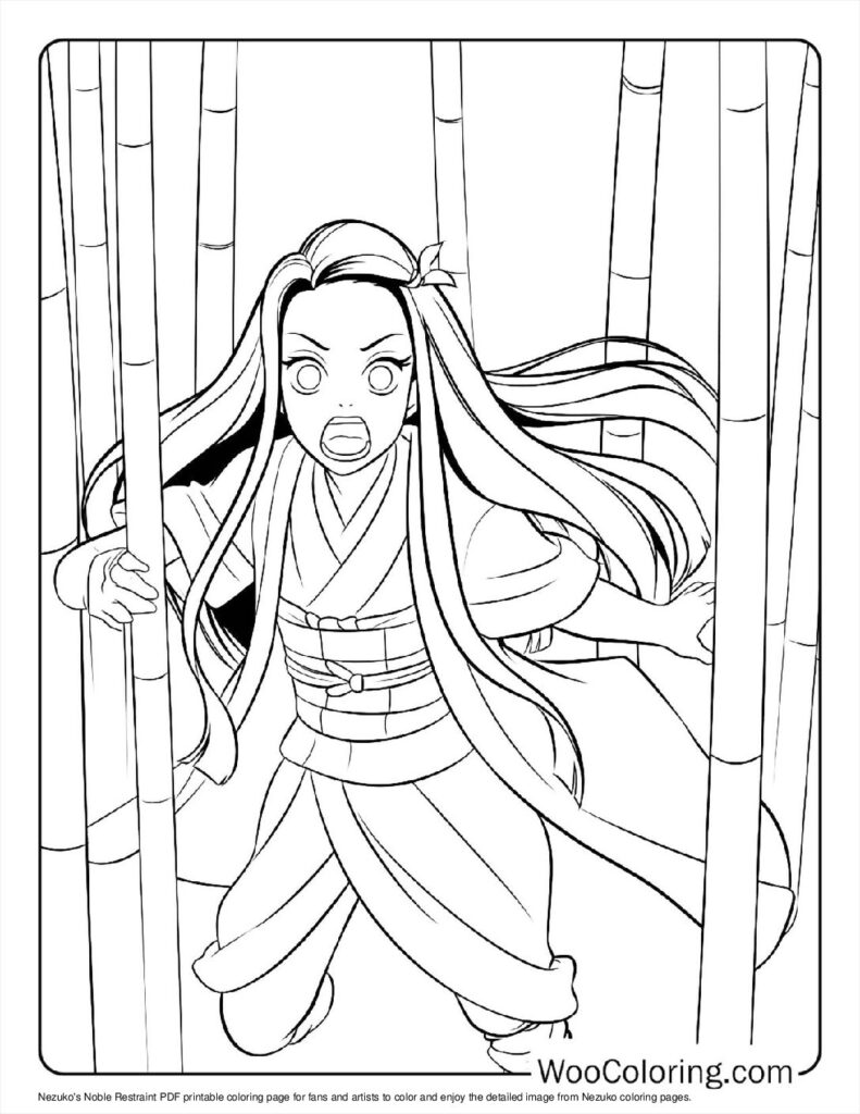 100  Nezuko coloring pages  Free PDF To Print  - 42