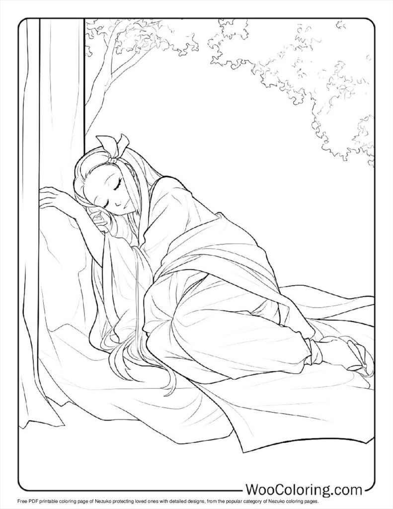100  Nezuko coloring pages  Free PDF To Print  - 73