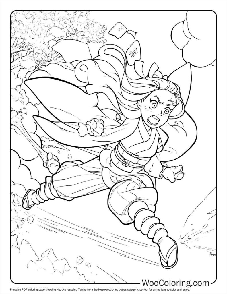 100  Nezuko coloring pages  Free PDF To Print  - 77
