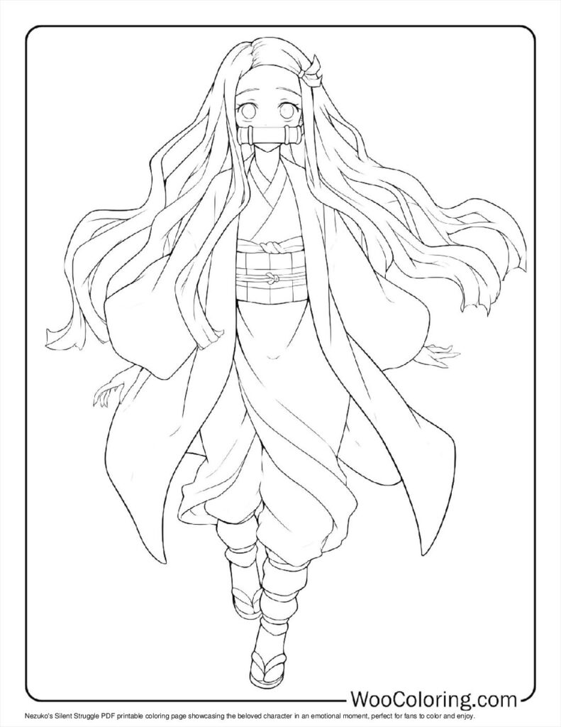 100  Nezuko coloring pages  Free PDF To Print  - 60