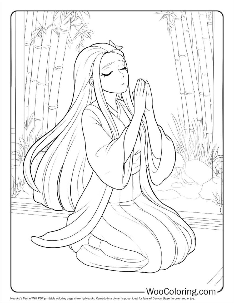 100  Nezuko coloring pages  Free PDF To Print  - 41