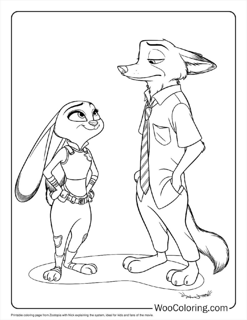 100  Zootopia coloring pages  Free PDF To Print  - 42