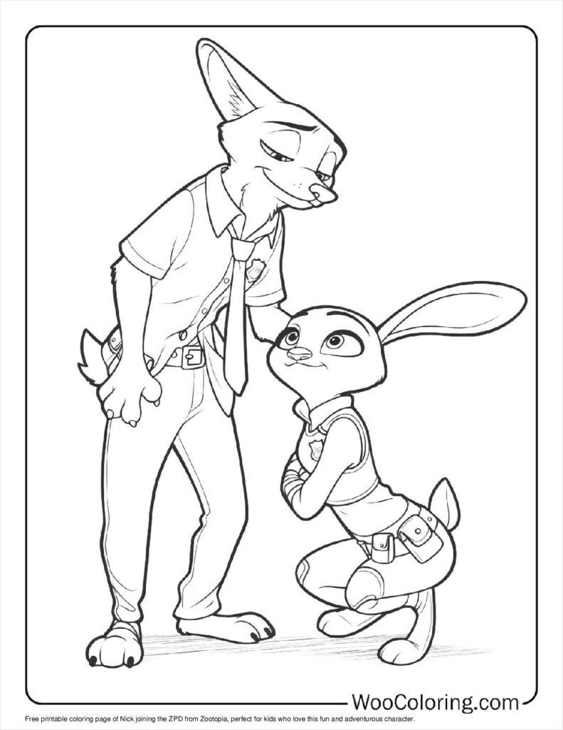 100  Zootopia coloring pages  Free PDF To Print  - 11
