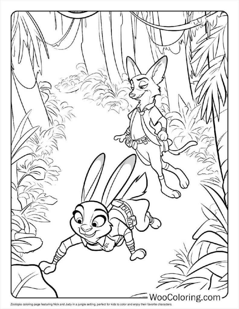 100  Zootopia coloring pages  Free PDF To Print  - 55