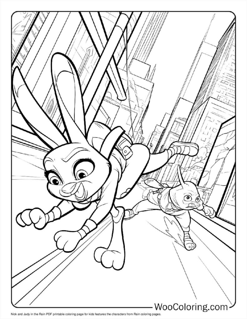 100  Rain coloring pages  Free PDF To Print  - 62