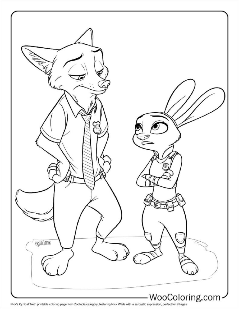 100  Zootopia coloring pages  Free PDF To Print  - 70