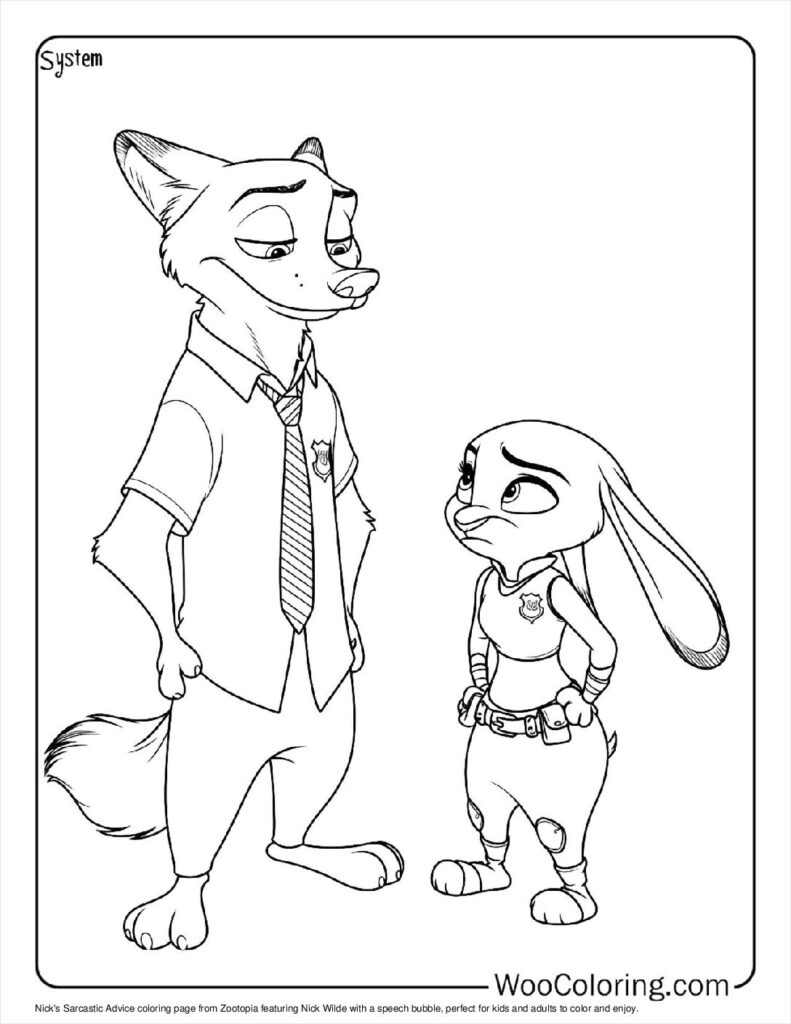 100  Zootopia coloring pages  Free PDF To Print  - 20