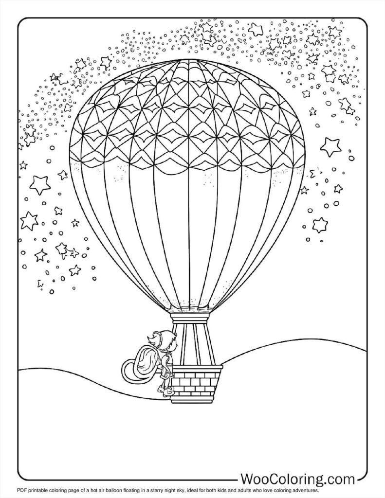 100  Hot Air Balloon coloring pages  Free PDF To Print  - 60