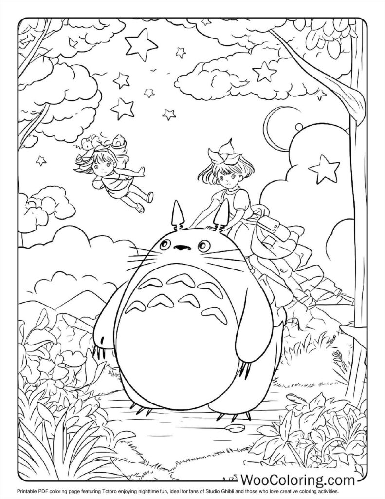 100  Totoro coloring pages  Free PDF To Print  - 4