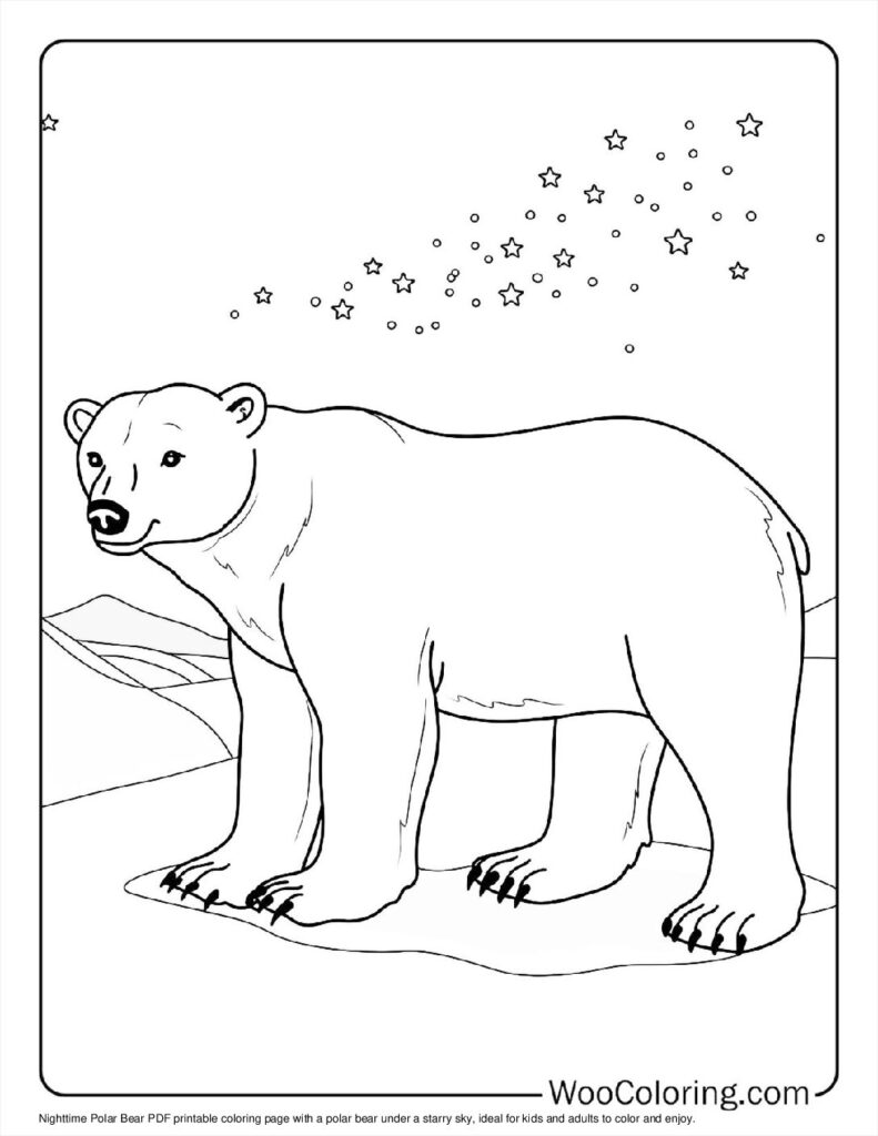 100  Polar Bear coloring pages  Free PDF To Print  - 97