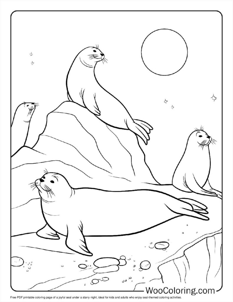 100  Seal coloring pages  Free PDF To Print  - 78
