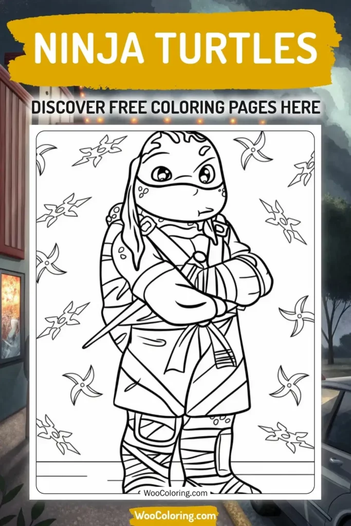 Ninja Turtles coloring pages designs from movies