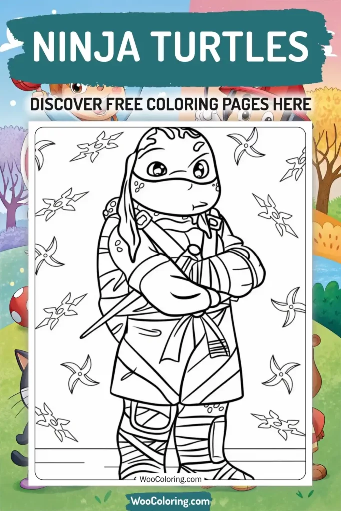 Ninja Turtles coloring pages designs from TV Show