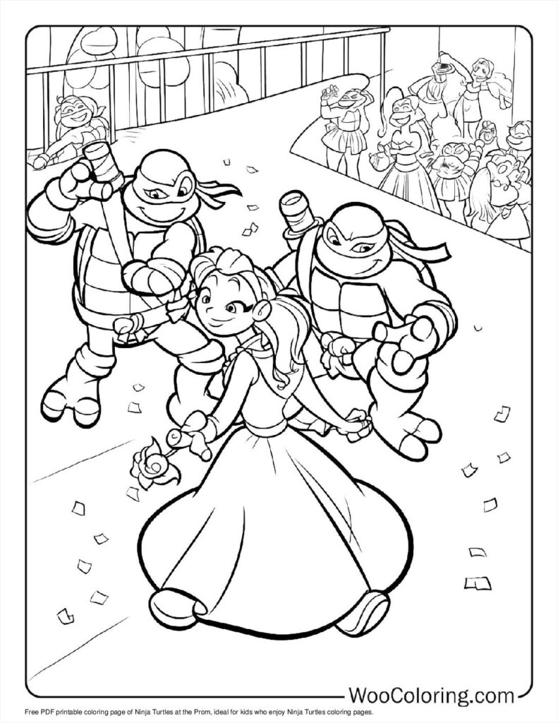 Ninja Turtles at the Prom For Kids