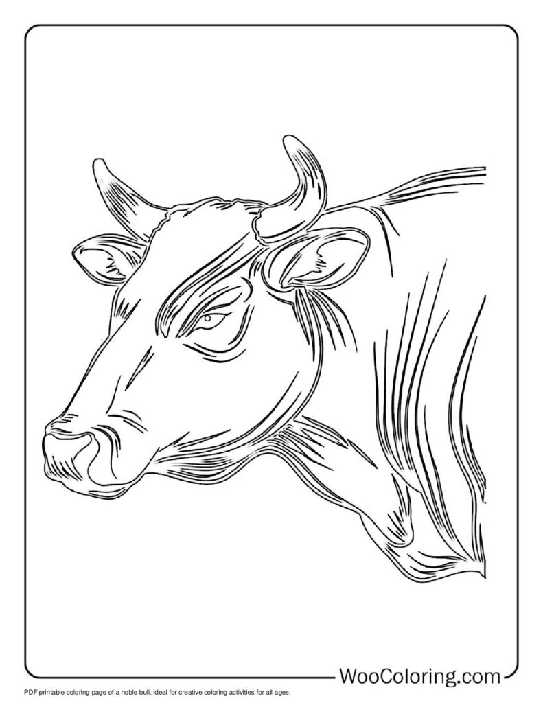 100  Bull coloring pages  Free PDF To Print  - 17
