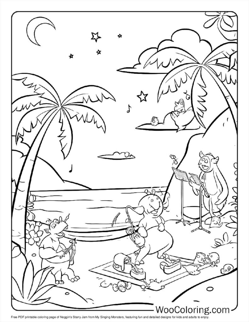 Noggin's Starry Jam Coloring In For Kids