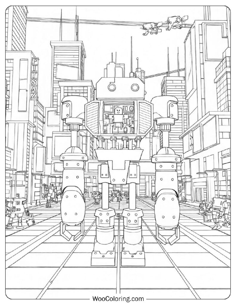 Noob Attack Mech Mobility Roblox Character in a Classic Combat Mech Suit