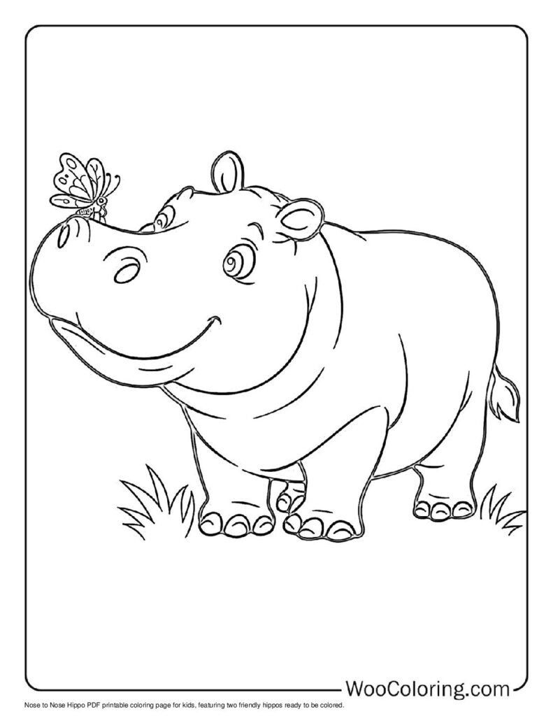 100  Hippo coloring pages  Free PDF To Print  - 89